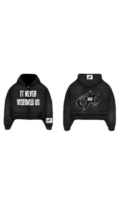 INVU black washed zip-up